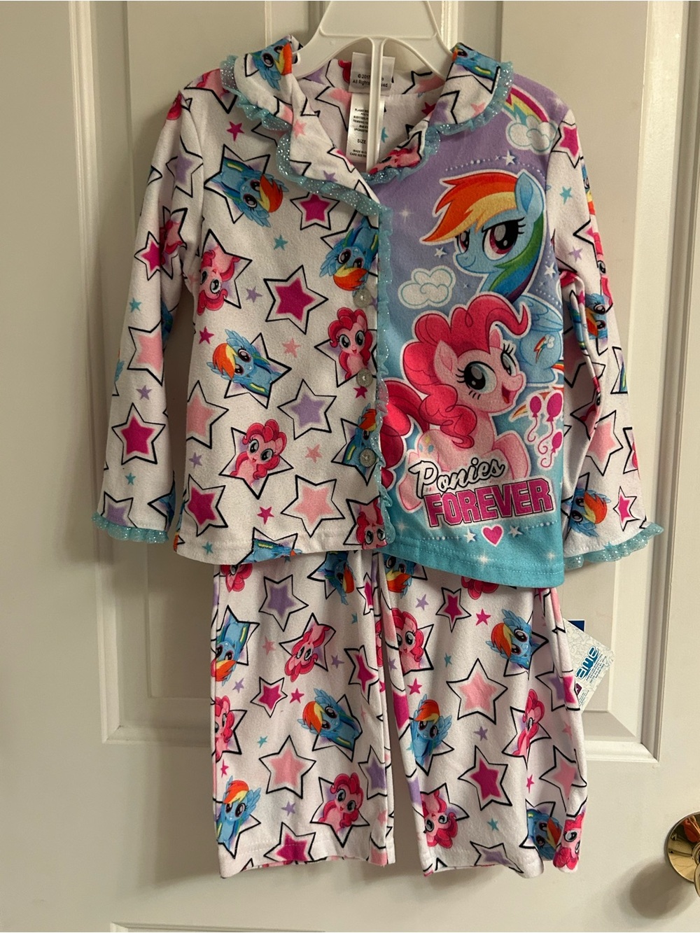 NWT-My Little Pony Pink, Blue & Purple Fleece Pajama Set